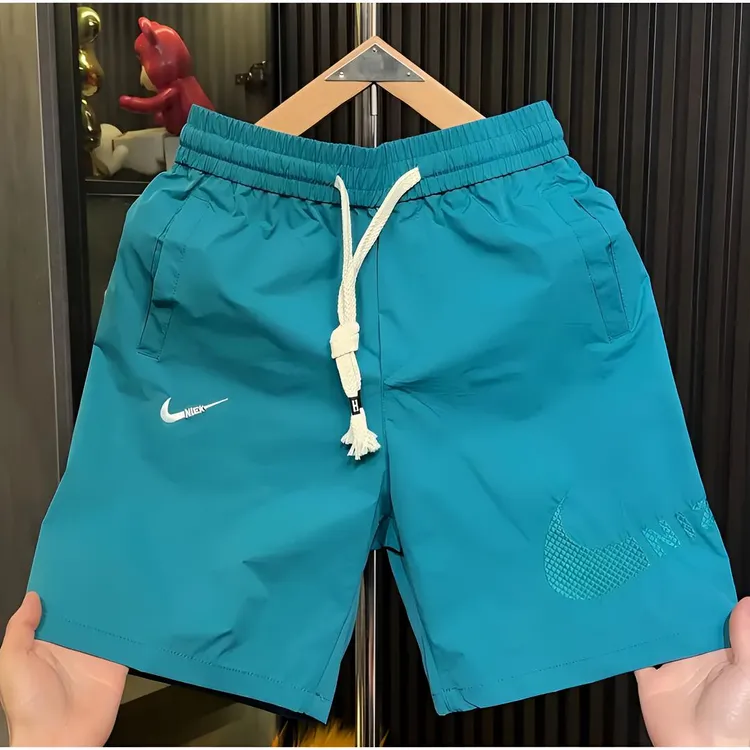 夏季新款宽松速干时尚百搭休闲潮流简约刺绣男士情侣款短裤