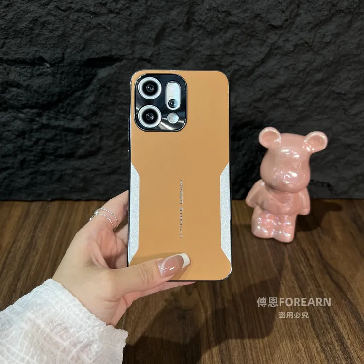 适用于opporeno14新款手机壳高档素皮reno14pro保护套男女防摔