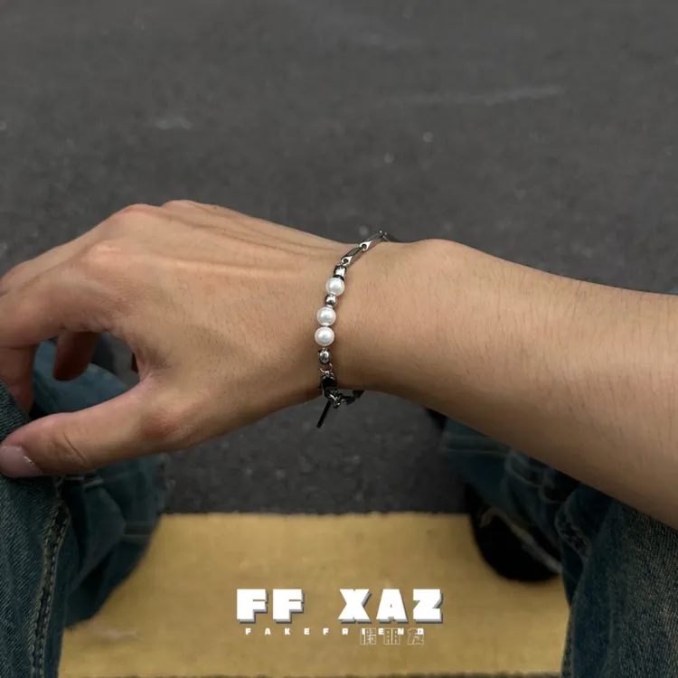 钛钢手链 FF假朋友 | 2024原创贝珠高级感欧美可调节串珠情侣配饰