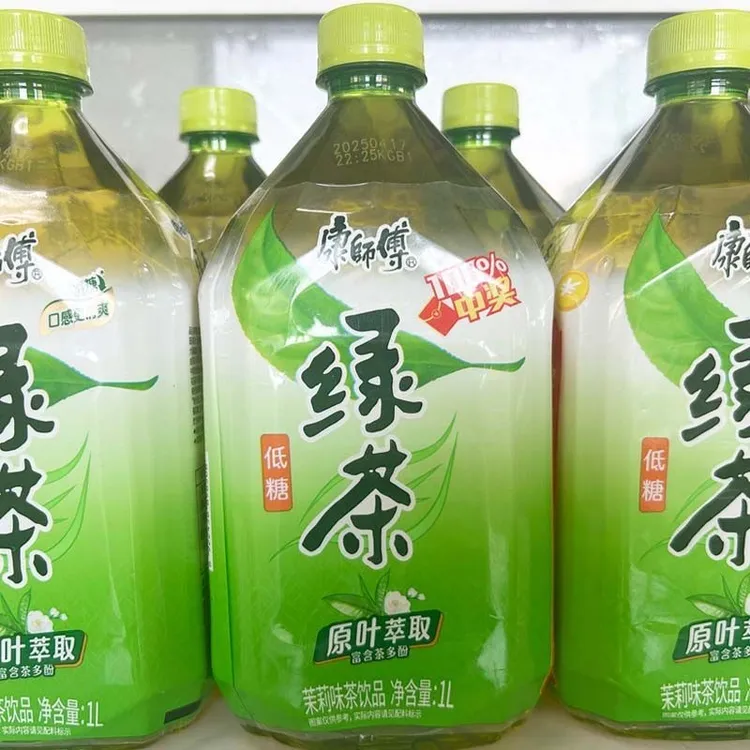 康师傅低糖绿茶1000ml*8大瓶夏日爽口解渴500ml*12瓶特价促销批发