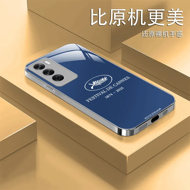 适用OPPO Reno12款高档手机壳裸机感防摔钢化玻璃 新戛纳