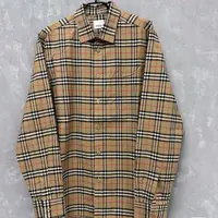 99新 BURBERRY/博柏利 7姐专场/经典格纹衬衫 L码
