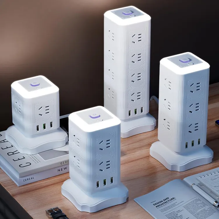 【官方正品】魔方插座面板多功能USB立式多孔插排插板牛系家用宿舍