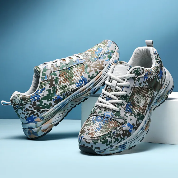 46码中年新式迷彩鞋男作训鞋跑步鞋解放鞋军迷战术鞋爸爸鞋工作鞋