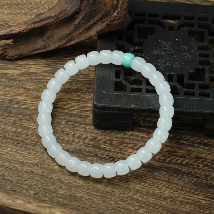 【小北严选】和田玉DIY单圈手串约6*5mm【多样性发一件】-AH10X942