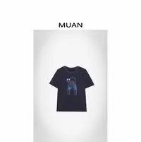 木岸MUAN：《山久T》定制230克高级猫咪短袖上衣打底女CQ-MJ-F8381