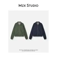 MZX 秋季全棉高级雾面感软糯纯色长袖翻领外套上衣 WT10226-P