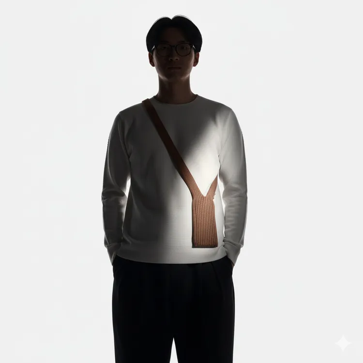 苹果同款手机针织袋斜跨褶皱美学3D针织手机袋iphonepocket日系