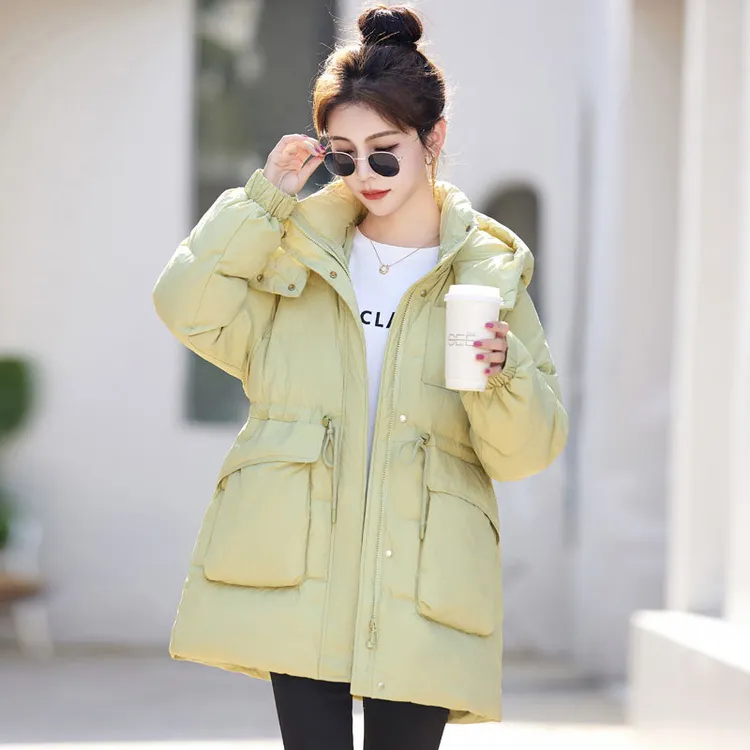 DUCURNO轻薄绗缝羽绒服女冬季2025年新款时尚小个子洋气连帽外套
