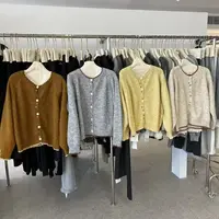 女款彩扣不规则毛衣