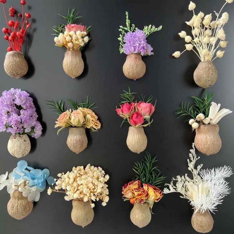 【永生花干花冰箱贴磁贴手工】手作定制DIY冰箱贴干花永生花冰箱贴