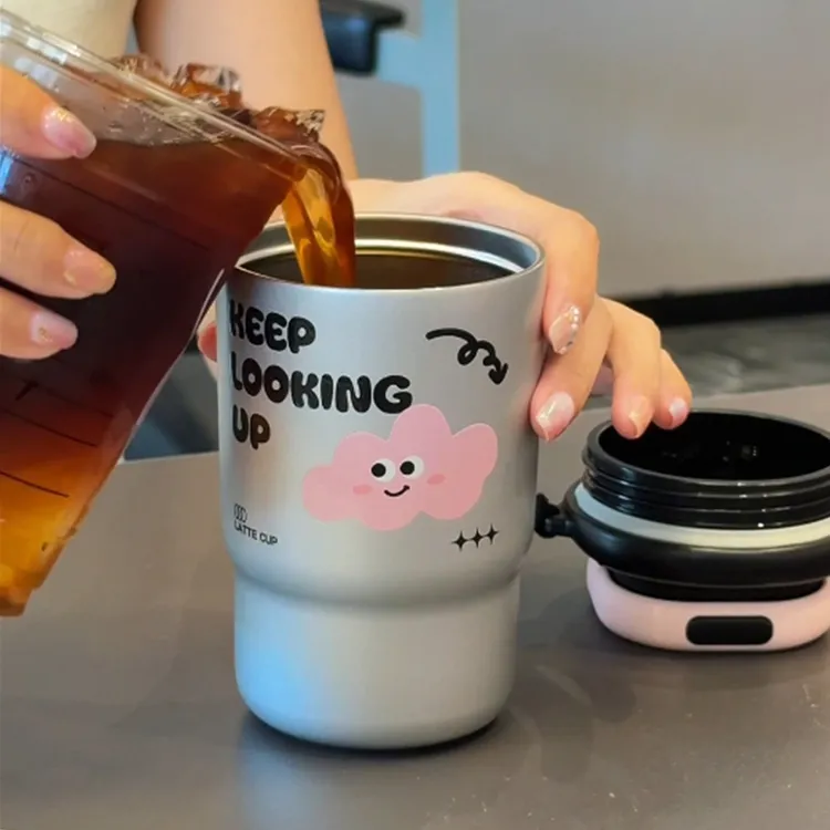 富光保温杯女高颜值咖啡杯防摔便携学生专用简约随行杯保冷水杯子
