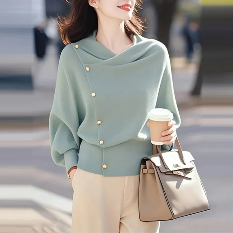 韩系针织衫女春季新款独特小众漂亮小衫显瘦洋气时髦高级感上衣潮