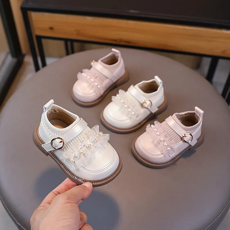 2025春秋季新款宝宝学步女童公主鞋小童1-2岁婴幼儿软底皮单鞋子3
