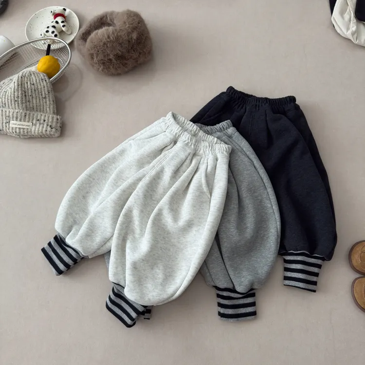 【加绒加厚】儿童韩系卫裤秋冬男女宝新款收口裤洋气潮