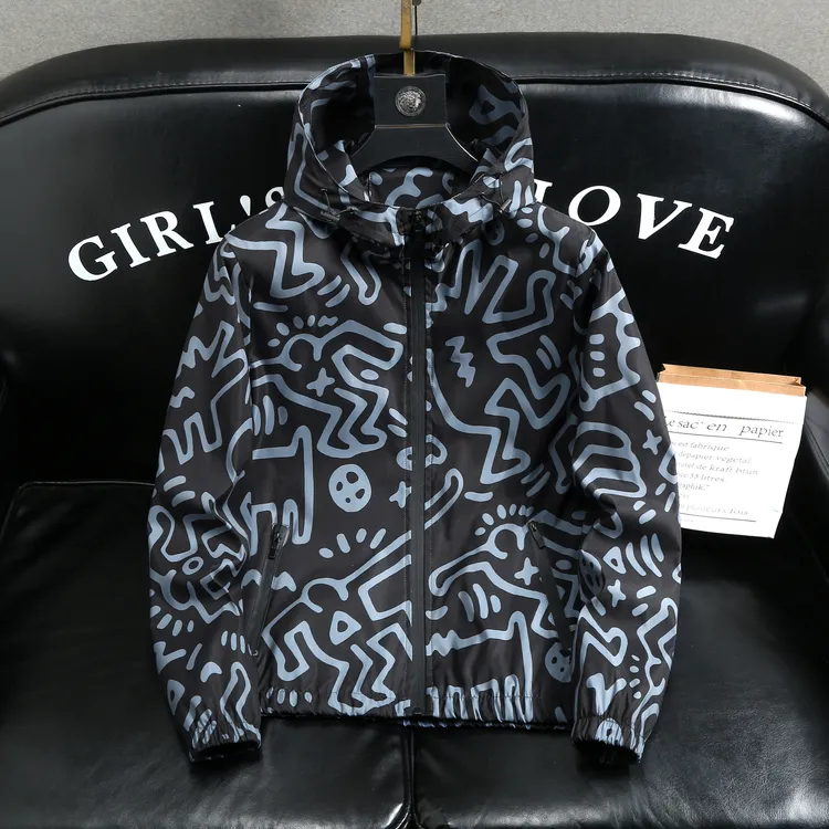 2025新款外套男春秋装韩版潮流秋季连帽百搭运动男士休闲夹克