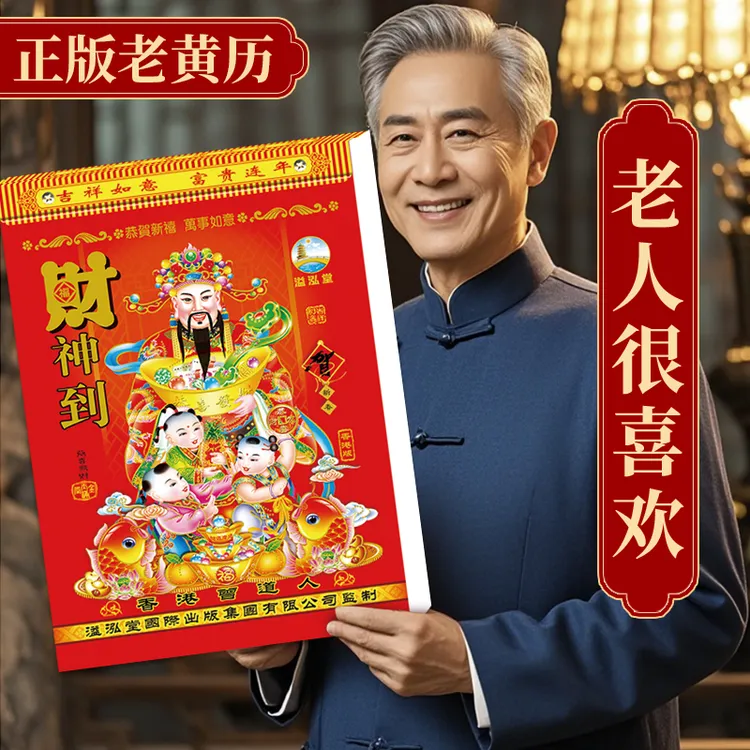 2026日历手撕老黄历老式挂历老黄历挂式老黄历老式手撕万年历撕历