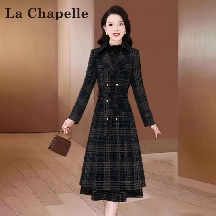 高档杭州意法风衣外套女士2025新款轻奢减龄时尚中长款气质两件套