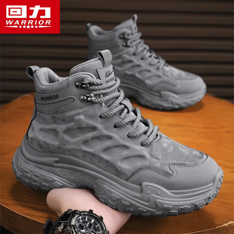 回力马丁靴男鞋冬季新款厚底高帮工装鞋户外休闲登山徒步运动鞋子