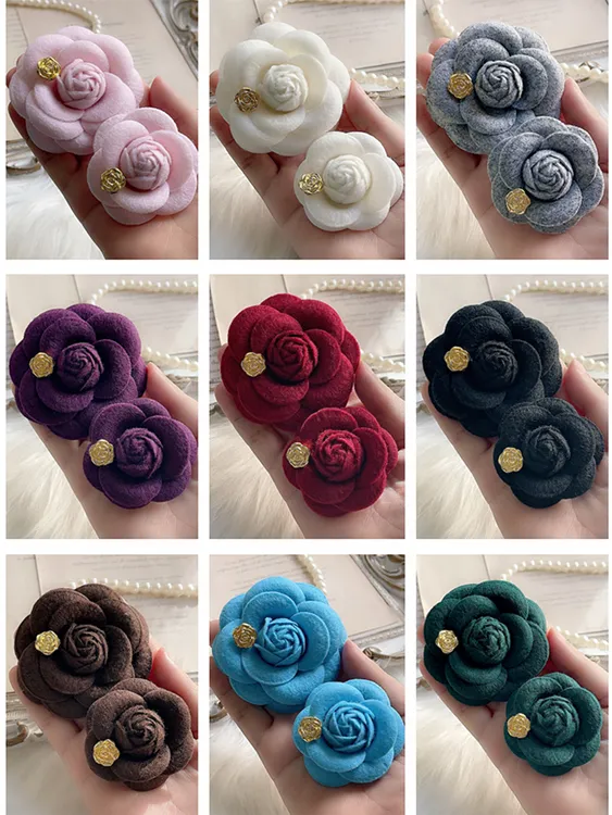 非金属布艺胸针 小金花山茶花多色香奶奶平替氛围感必备饰品胸针