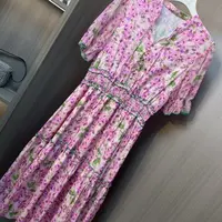 131 夏季新款碎花洋气女装高档显瘦裙子