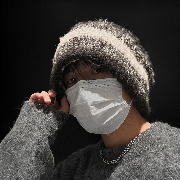 CHUNCC大头围粗针织帽男款加绒加厚毛线帽男秋冬季冷帽堆堆帽子