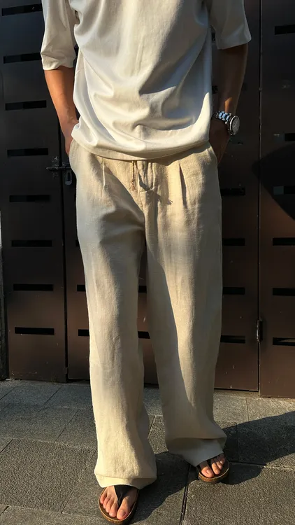 0797SEVEN 苎麻夏季长裤棉麻休闲裤