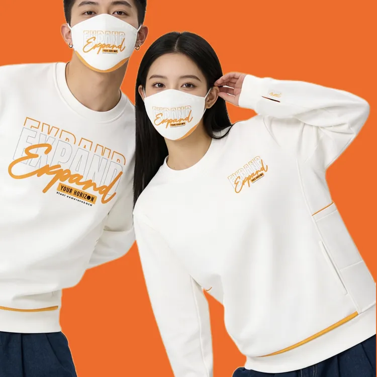 【EXPAND英文】长袖连帽宽松美式卫衣精梳棉功能卫衣男女情侣卫衣