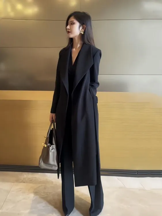 网红爆款时尚外套女2025秋冬新款高级感显瘦风衣