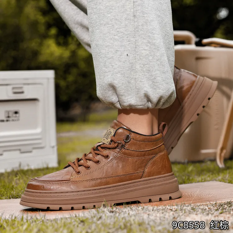 XIUSITE休斯特中帮男款耐磨防滑马丁靴厚款休闲风常规工装风