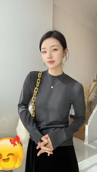 [小乔定制] 时尚百搭修身显瘦加绒加厚打底衫纯色上衣