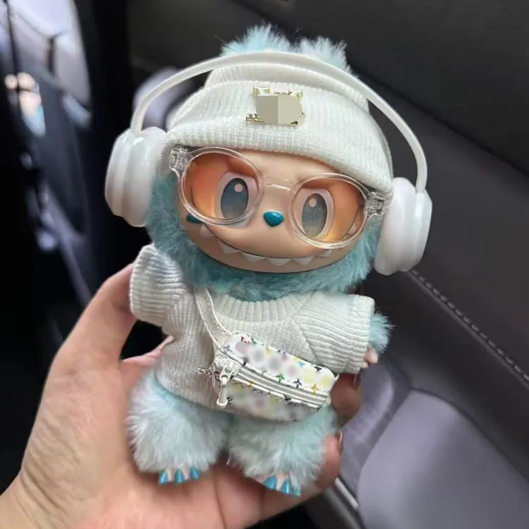 拉布布娃衣一代二代三代玩偶白色套装衣服labubu衣服lv奢侈品潮酷