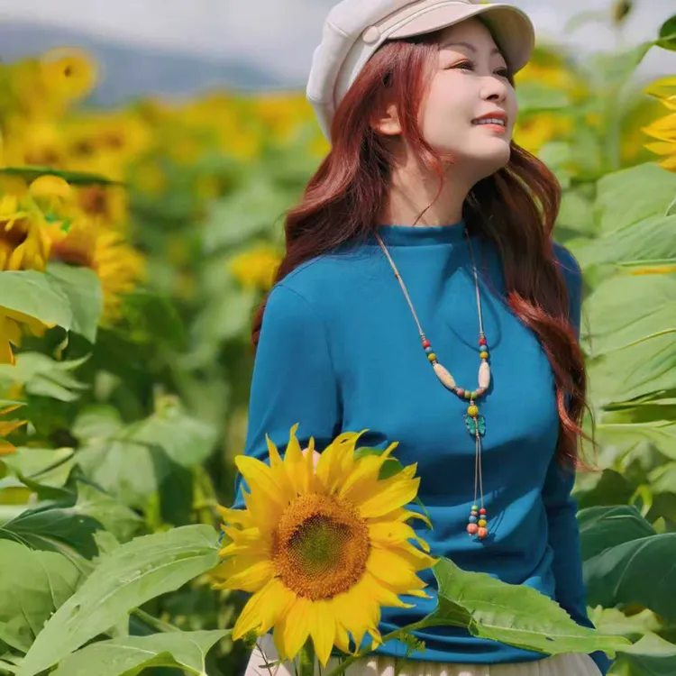 【董艺旅行穿搭】留白·打底衣百搭经典长袖中高领打底衫秋冬新款