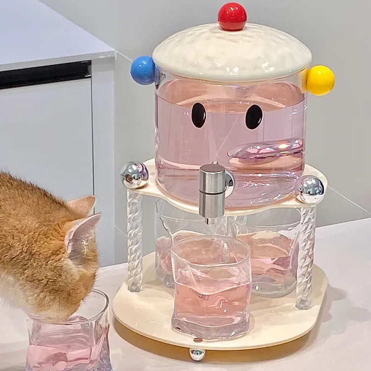 玻璃冷水壶耐高温凉水壶家用大容量果茶桶饮料桶带龙头储水壶套装