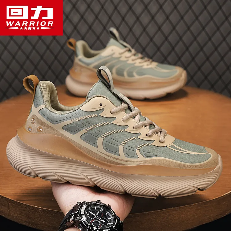 回力跑步鞋男春季2025新款运动软底超轻休闲网面减震透气防滑潮鞋