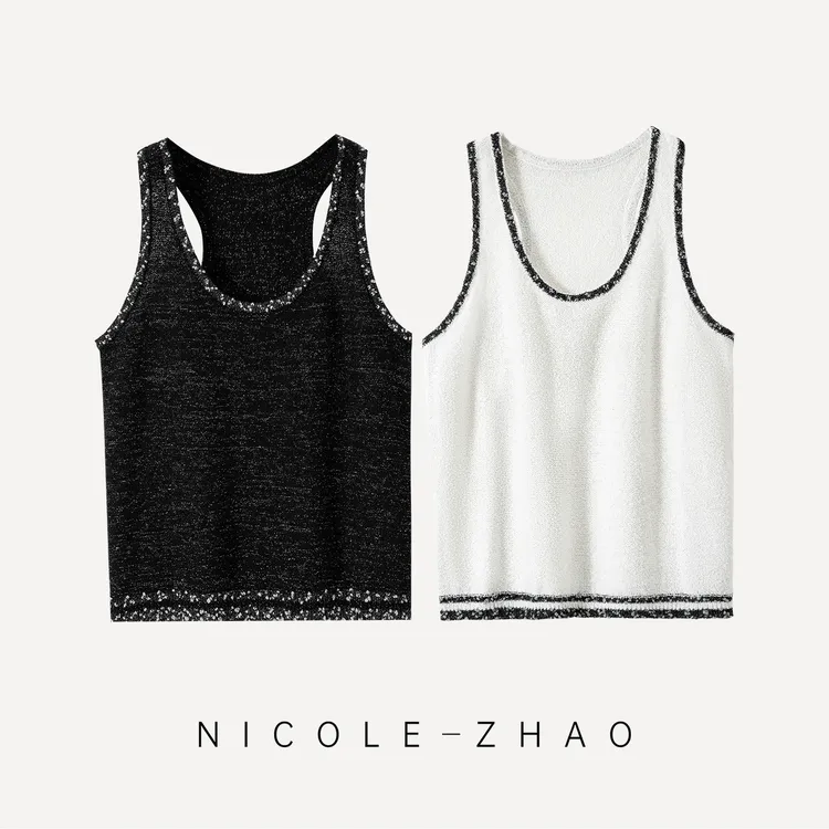 （预售）【贵姐NICOLE】进口纱线针织百搭背心5NBX013
