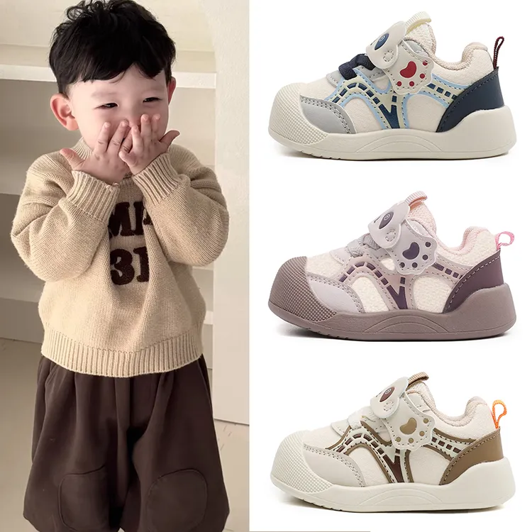 宝宝学步鞋春秋新款男童运动软底防滑婴幼儿鞋子女小童透气机能鞋