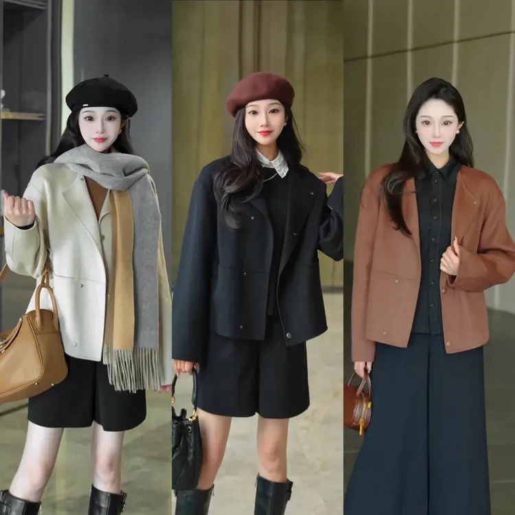 GIRDEAR/哥弟秋冬新款140029绵羊毛经典复古百搭老钱风女装