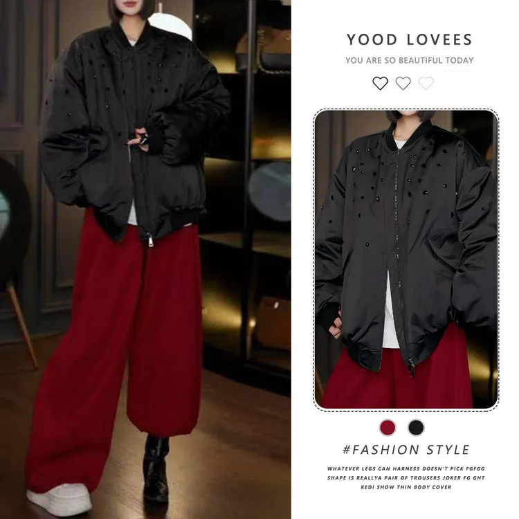 气质两件套ootd穿搭独特超好看短款夹克上衣服外套直筒裤时尚套装