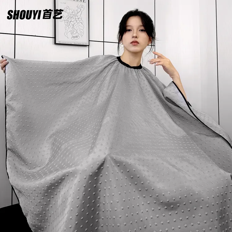 理发围布不沾发发廊专用剪头发围布发廊带袖高档围布发廊专用