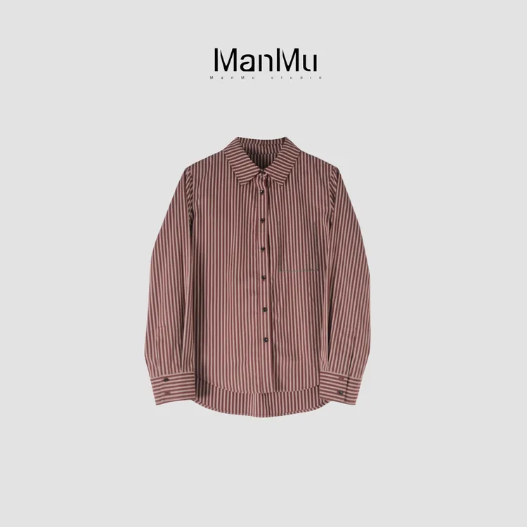 满目ManMu 【张琪专属】高级定制秋冬时尚百搭纯棉衬衫350614