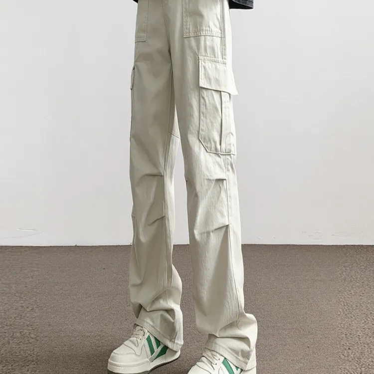 工装裤复古多口袋男工装裤ins夏季韩版直筒休闲裤