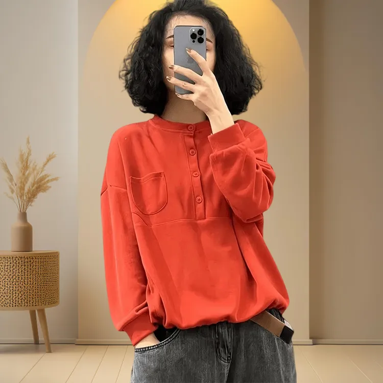 新款时尚洋气百搭女装纯色正肩长袖2025秋季新款洋气高级套头卫衣