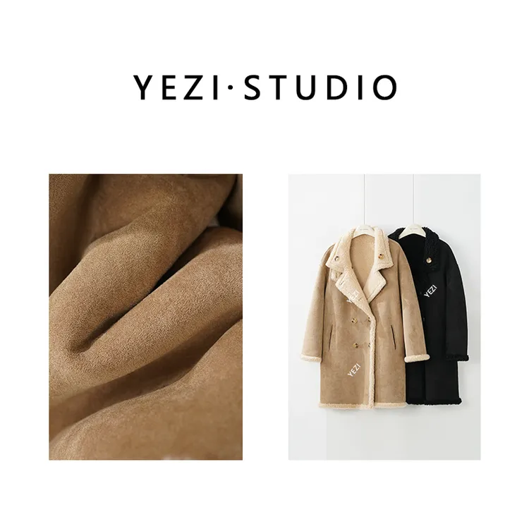 【柏林焦点】皮草同工制做百百颗粒羊..毛两面穿大衣外套25410003