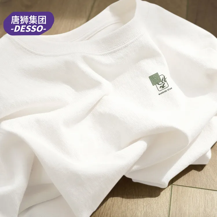 唐狮集团DESSO纯棉长袖t恤男生2025新款春秋季上衣男士宽松打底衫