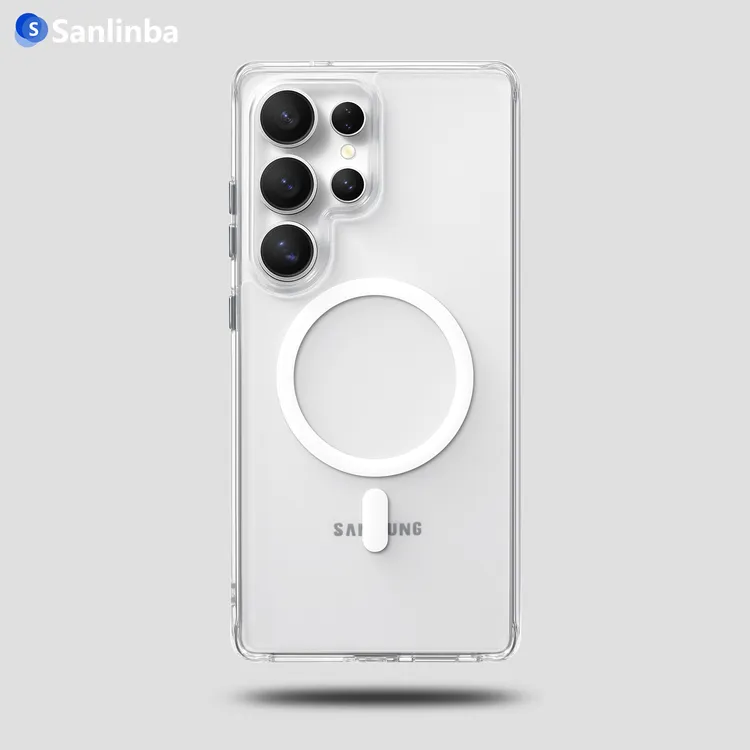SanlinbaAG磨砂透明磁吸全包手机壳适用三星S25Ultra/S24Ultra