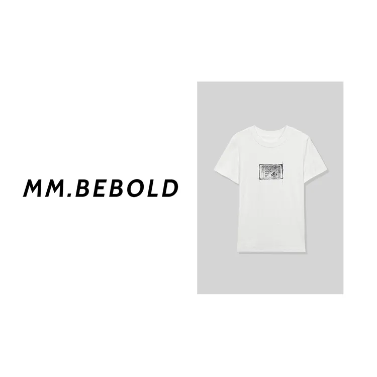 【妙姐精选】鸢尾诗 简约百搭印花短袖T恤LZ11359