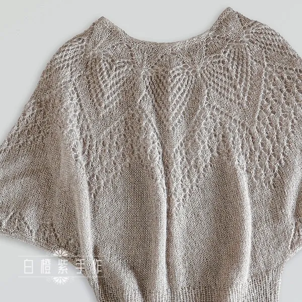 A白橙紫【惊鸿】蝙蝠袖套衫编织视频