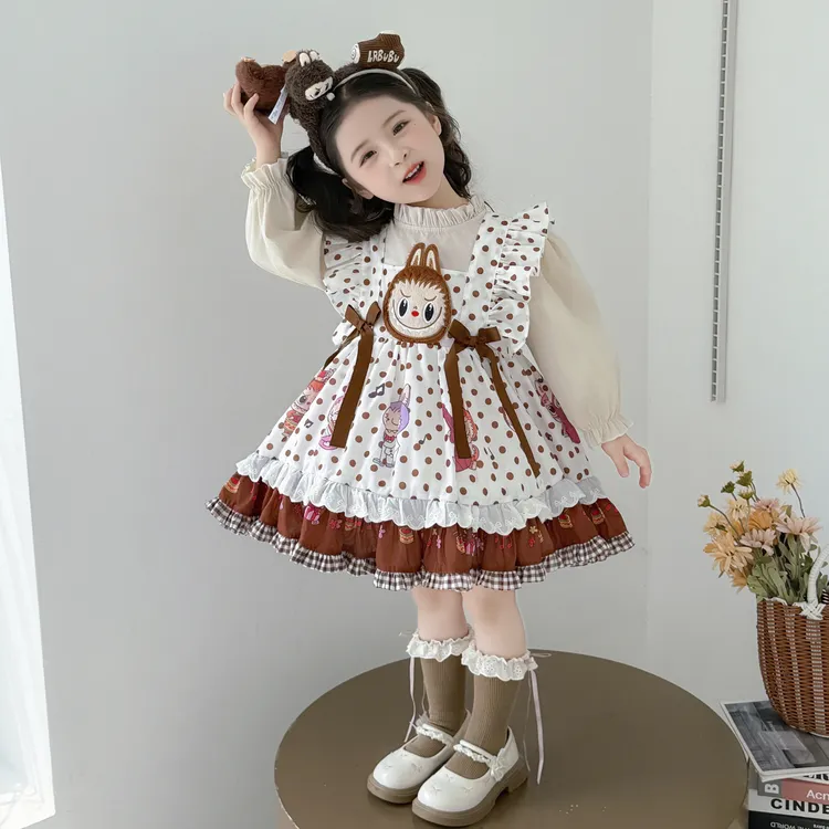 女童秋季连衣裙2025新款洋气儿童拉布布衣服女孩秋装长袖公主裙子