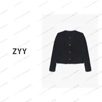 ZYY【云梦夜色】2025/S新品波秋冬浪花边小香风外套女X25QDWT04065